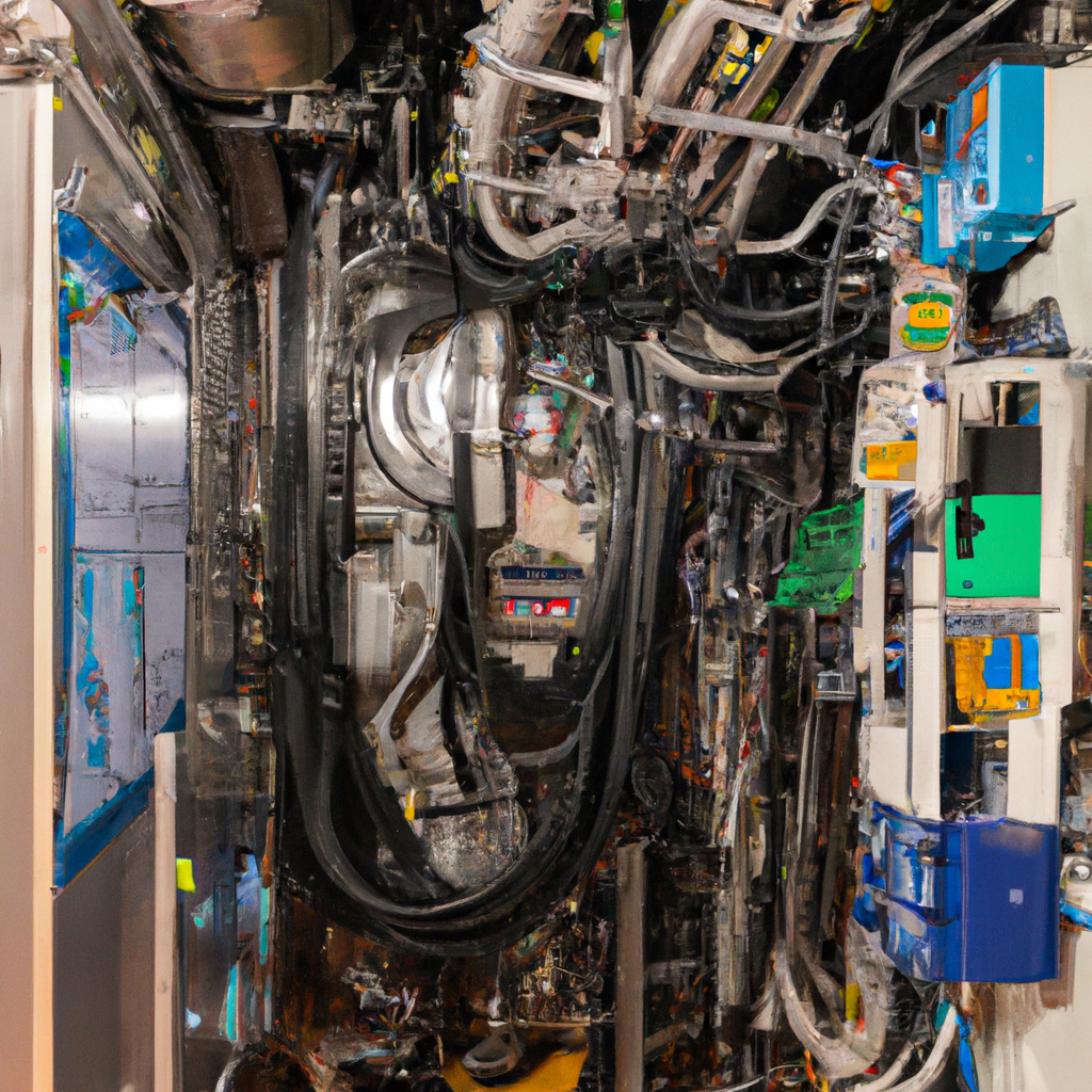 Sala macchine ordinata dopo servizio motore e impianti, cablaggi etichettati e quadro elettrico pulito